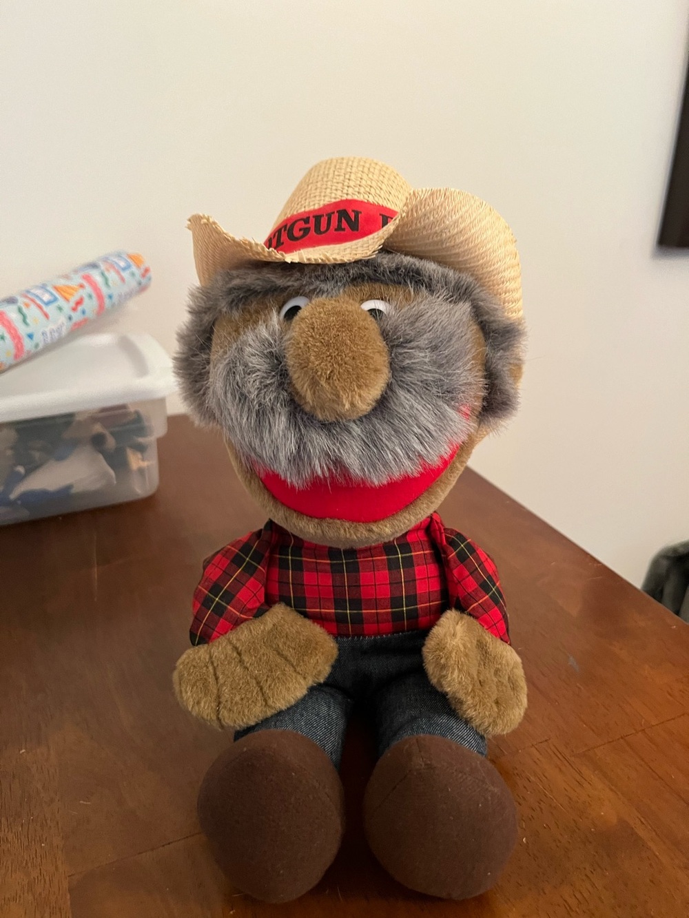 Shotgun Red Hee Haw Plush With Creator Steve Hall’s Signature on Hat